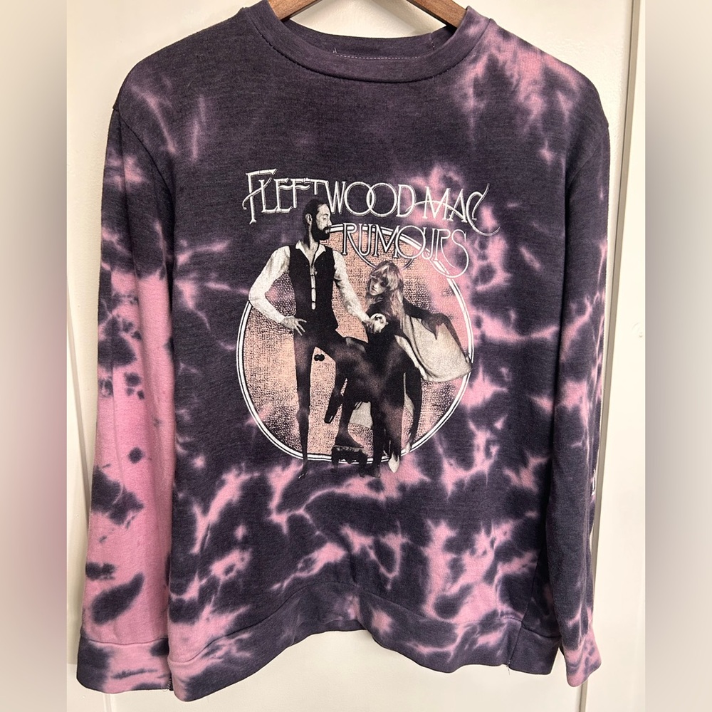 Fleetwood Mac Rumors Tie-Dye Sweatshirt - Purple and Pink